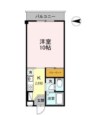 VILLAフィラメント(1K/3階)の間取り写真