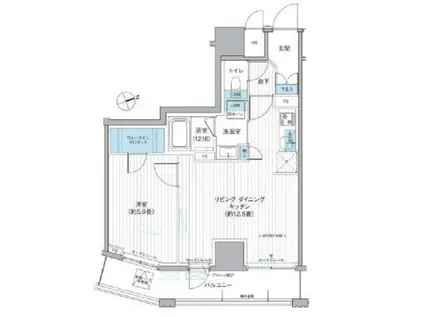 栖-すみか-浅草蔵前(1LDK/10階)の間取り写真