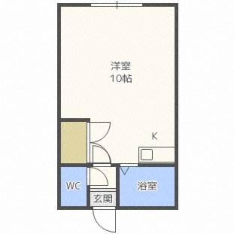 新星荘(ワンルーム/1階)の間取り写真
