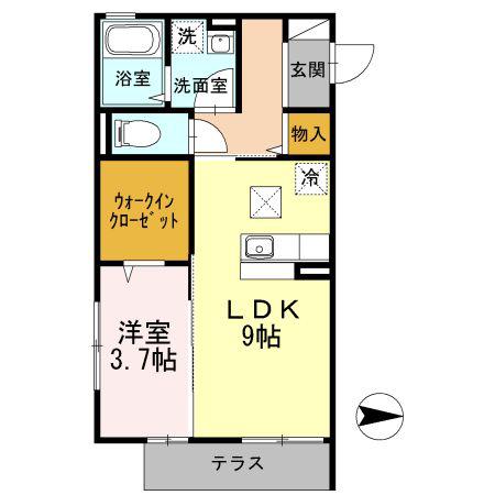 フェリシテ(1LDK/1階)の間取り写真