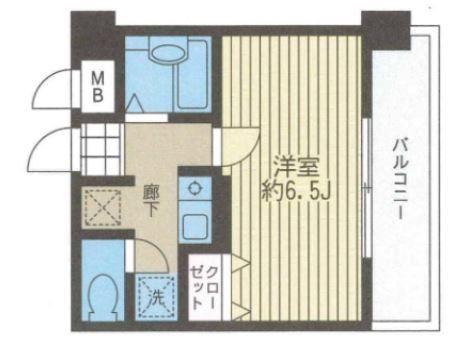 S-FORT舞浜(1K/5階)の間取り写真