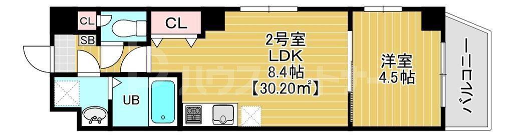 ソレイユ北砂(1LDK/6階)の間取り写真