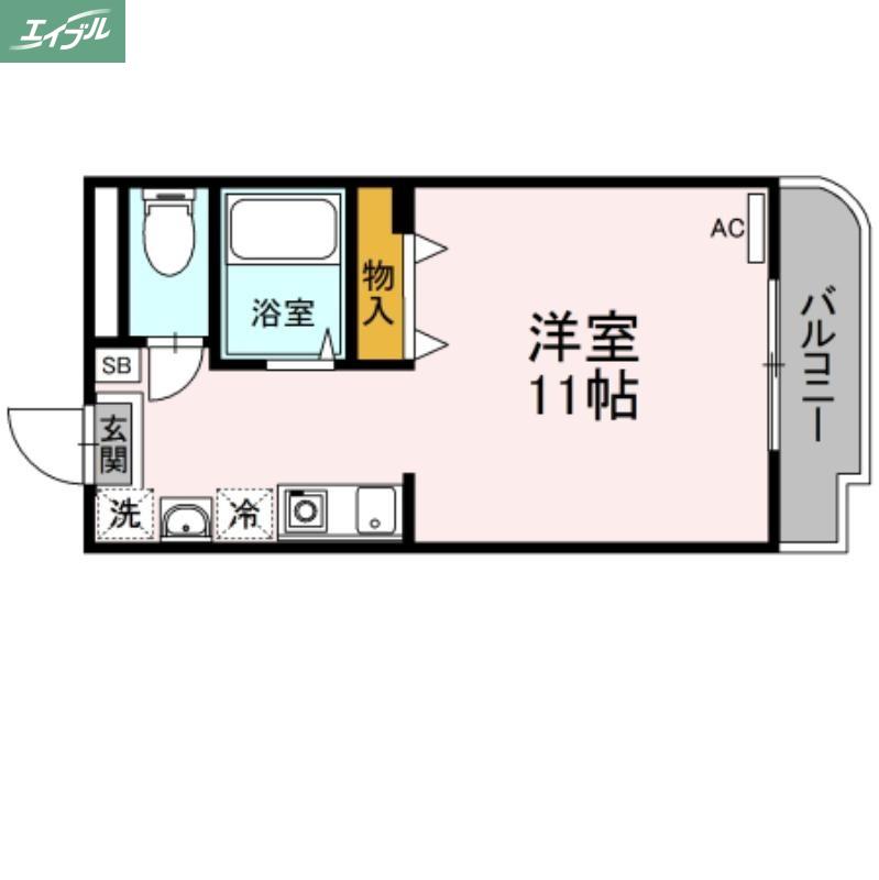 マンションフレンド(ワンルーム/2階)の間取り写真
