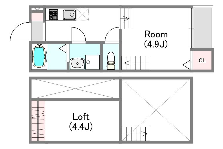 MODERN PALAZZO 東彼杵(1SK/2階)の間取り写真