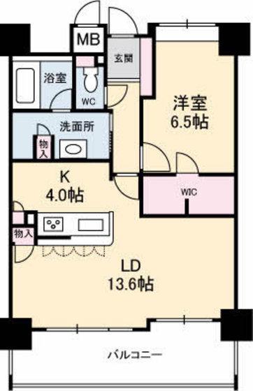 フローレンス幟町公園(1LDK/11階)の間取り写真