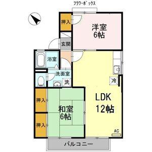 セジュール翔(2LDK/2階)の間取り写真