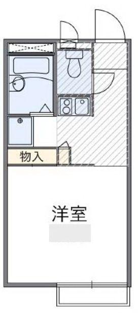 レオパレス東百合ヶ丘(1K/2階)の間取り写真