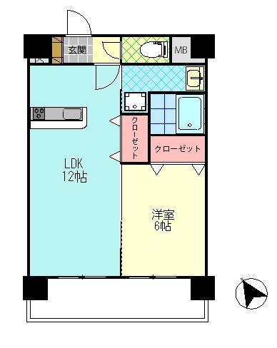 ジェットタワーズベイサイド(1LDK/8階)の間取り写真