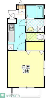東武越生線 東毛呂駅 徒歩2分 2階建 築12年(1K/2階)の間取り写真