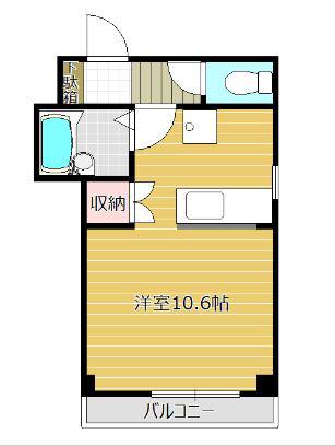 VERDE CASA(ワンルーム/3階)の間取り写真