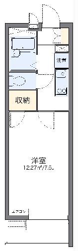 レオパレスシエレバウム(1K/3階)の間取り写真