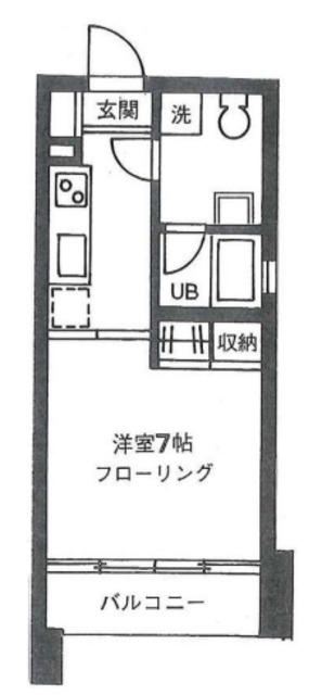 東京メトロ南北線 東大前駅 徒歩5分 3階建 築21年(1K/1階)の間取り写真
