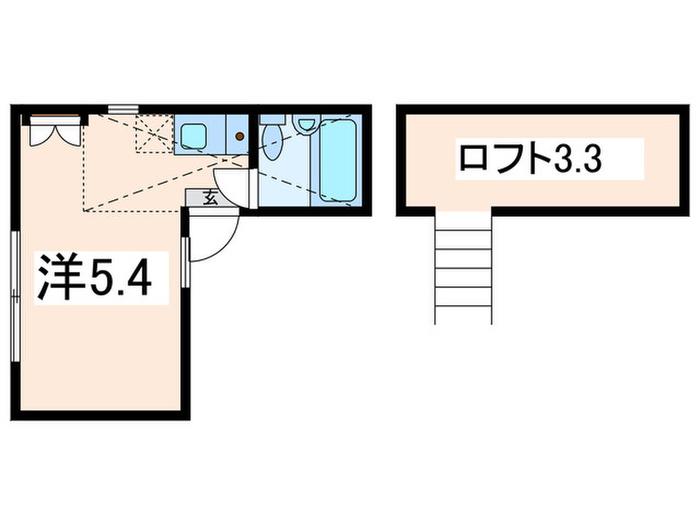 フォレスタ横浜(ワンルーム/1階)の間取り写真