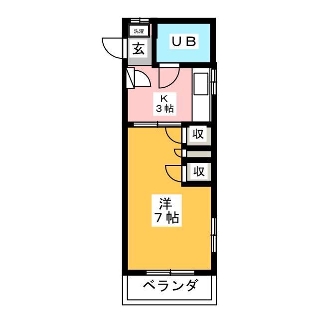サンライトコーポ(1K/3階)の間取り写真