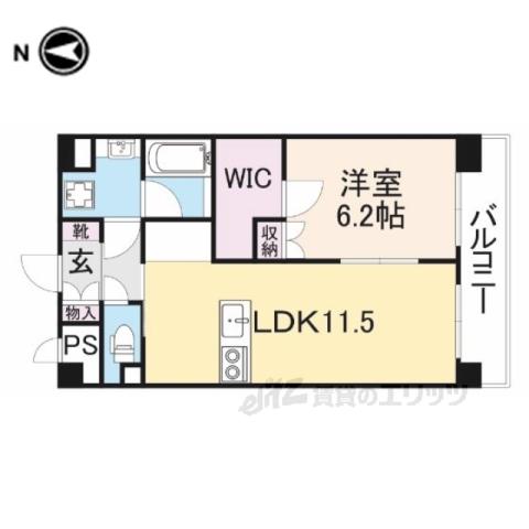 リーガパレス(1LDK/2階)の間取り写真