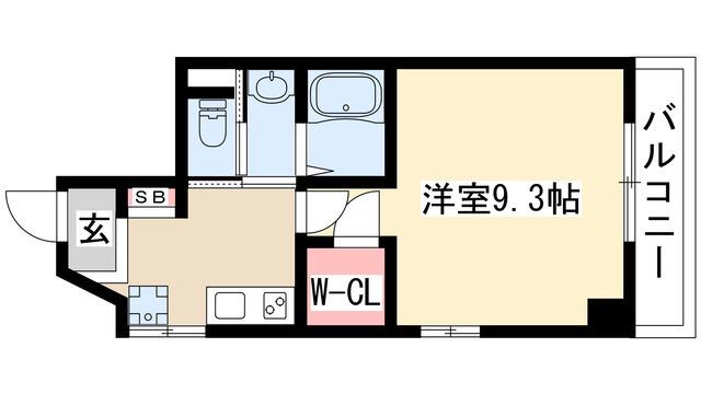 SUN HEART 池下(1K/4階)の間取り写真