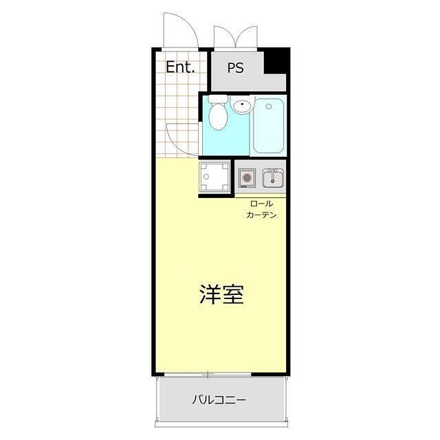 芝ハイツ(ワンルーム/7階)の間取り写真