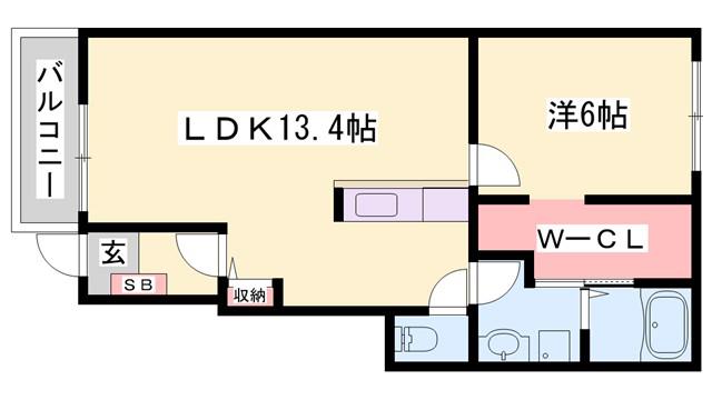 ＪＲ姫新線 播磨新宮駅 バス乗車時間：21分 最寄りバス停で下車 徒歩4分 2階建 築12年(1LDK/1階)の間取り写真