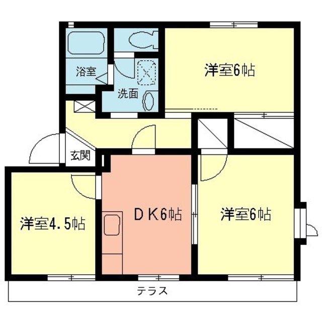 ハイム藤友B(3DK/1階)の間取り写真