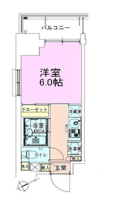 門前仲町レジデンス伍番館(1K/3階)の間取り写真