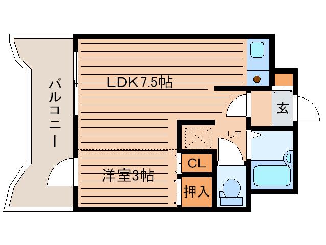 札幌ビオス館(1DK/11階)の間取り写真
