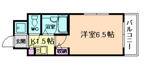 ハイツヨシダA棟(1K/1階)の間取り写真