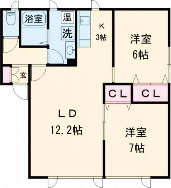 AMA BILIS(2LDK/1階)の間取り写真