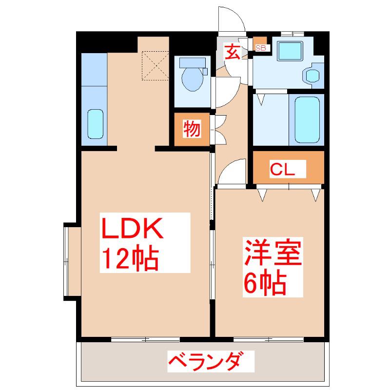 グランビューパレスTL(1LDK/3階)の間取り写真
