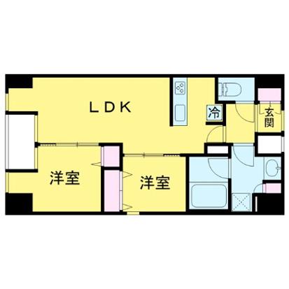 W-GATES TOWER (2LDK/9階)の間取り写真