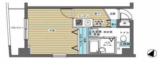 フェニックス日本橋浜町公園(1K/7階)の間取り写真