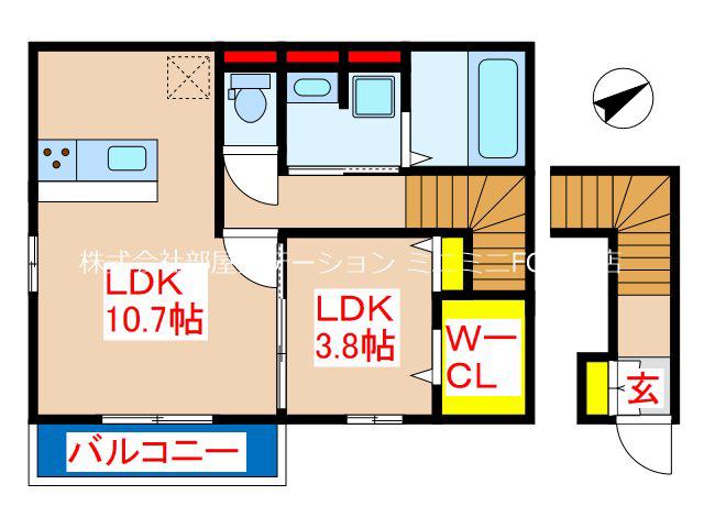 大福第8ビル(1LDK/2階)の間取り写真
