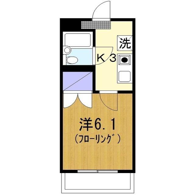 ハウス1010(1K/2階)の間取り写真