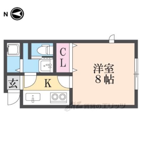 ＪＲ山陰本線 園部駅 徒歩22分 2階建 築18年(1K/2階)の間取り写真