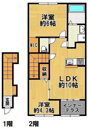 SARENATA SASAYAMA(1LDK/2階)の間取り写真