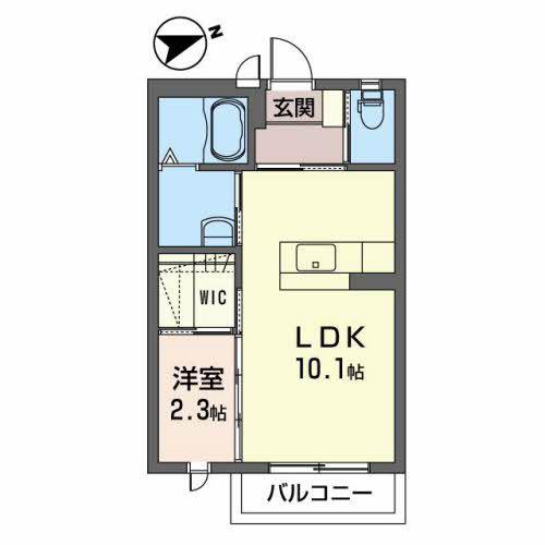 サン レジデンス(1LDK/2階)の間取り写真