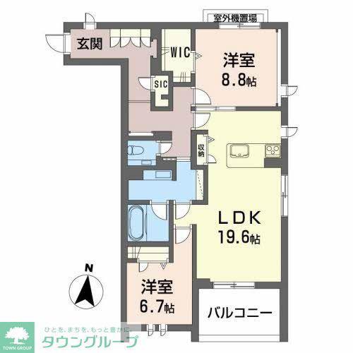 エスポワ ルミエール(2LDK/3階)の間取り写真