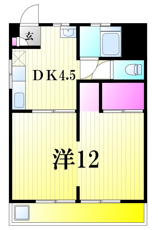 齊藤マンション(1DK/1階)の間取り写真