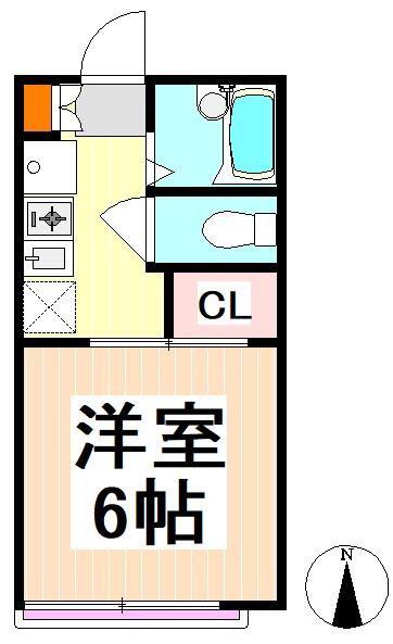 ハッチハウス(1K/1階)の間取り写真