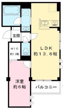 MIRAI(1LDK/2階)の間取り写真