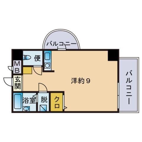 COCO大橋(ワンルーム/5階)の間取り写真
