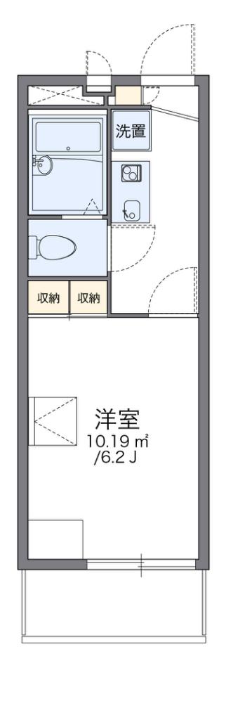 レオパレスコスモスI(1K/2階)の間取り写真