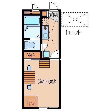 レオパレス狭山ヶ丘(1K/1階)の間取り写真