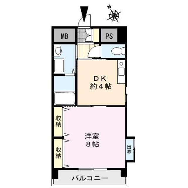 クラインドルフ(1DK/3階)の間取り写真