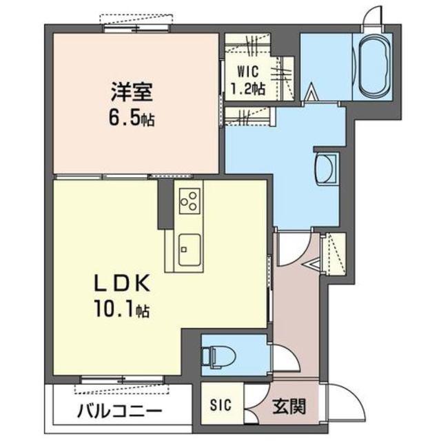 SHAMAISON アフィーノIII(1LDK/1階)の間取り写真