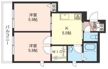 メゾン田端(2K/2階)の間取り写真
