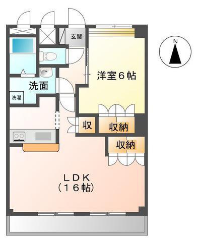 エル22(1LDK/3階)の間取り写真