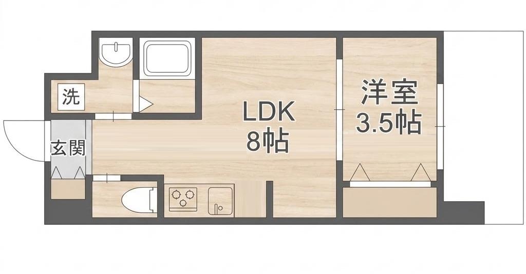 FDS NOVA(1LDK/4階)の間取り写真