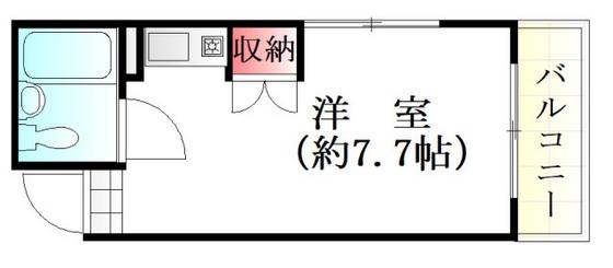 アルティメイトBUILDG.海田町(ワンルーム/4階)の間取り写真