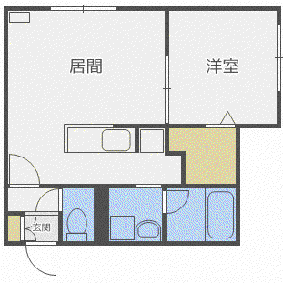 GARE水車町(1LDK/3階)の間取り写真