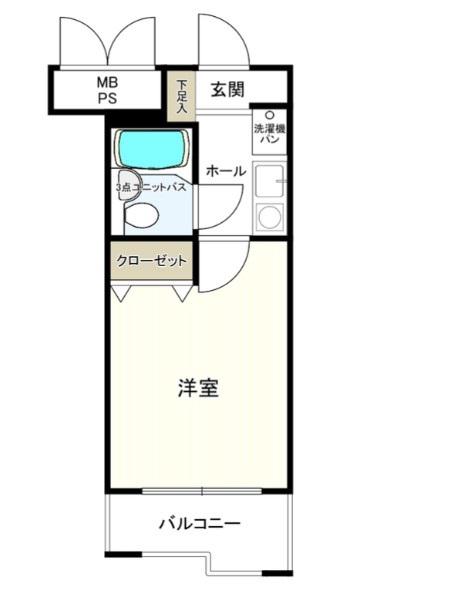 ライオンズマンション南橋本第2(ワンルーム/2階)の間取り写真